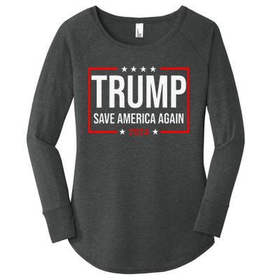 Trump Save America Again 2024 Women's Perfect Tri Tunic Long Sleeve Shirt