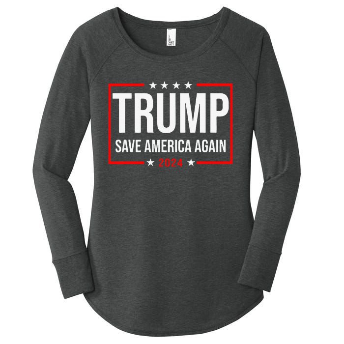 Trump Save America Again 2024 Women's Perfect Tri Tunic Long Sleeve Shirt