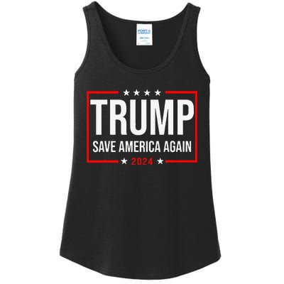 Trump Save America Again 2024 Ladies Essential Tank