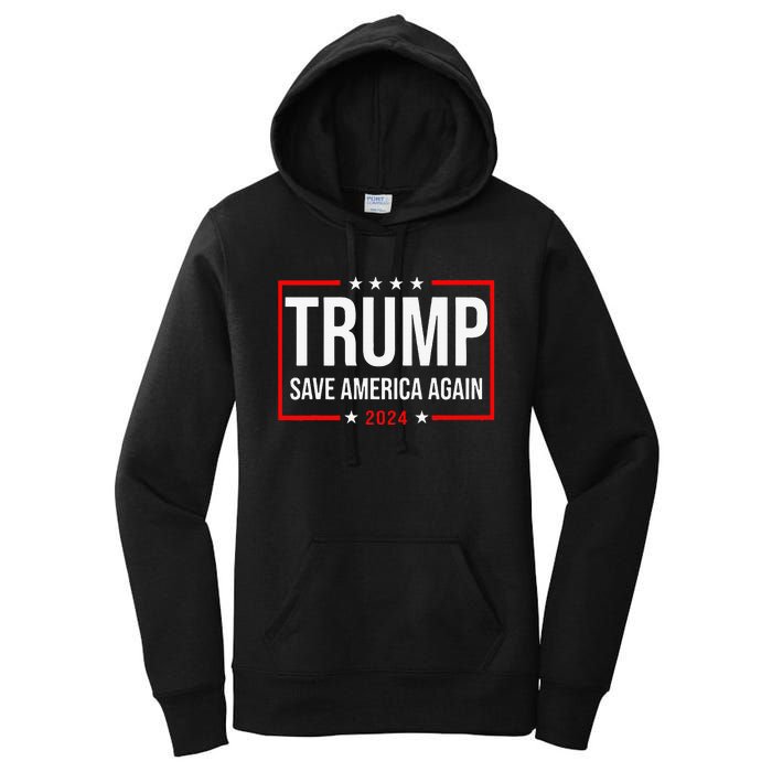 Trump Save America Again 2024 Women's Pullover Hoodie