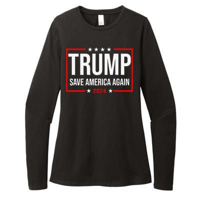 Trump Save America Again 2024 Womens CVC Long Sleeve Shirt