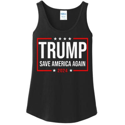 Trump Save America Again 2024 Ladies Essential Tank