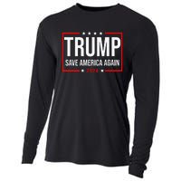 Trump Save America Again 2024 Cooling Performance Long Sleeve Crew