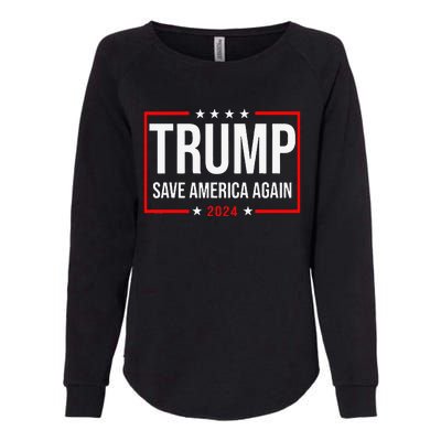 Trump Save America Again 2024 Womens California Wash Sweatshirt