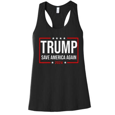 Trump Save America Again 2024 Women's Racerback Tank