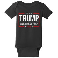 Trump Save America Again 2024 Baby Bodysuit