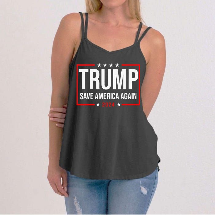 Trump Save America Again 2024 Women's Strappy Tank