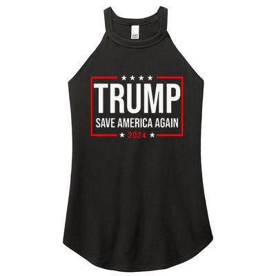 Trump Save America Again 2024 Women’s Perfect Tri Rocker Tank