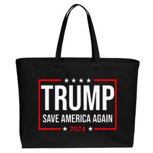 Trump Save America Again 2024 Cotton Canvas Jumbo Tote