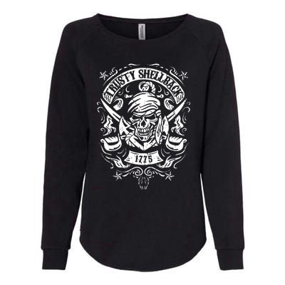 Trusty Skull And Swords Equator Crossing Naval Womens California Wash Sweatshirt