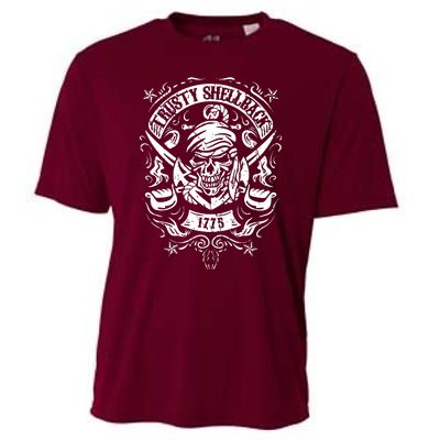 Trusty Skull And Swords Equator Crossing Naval Cooling Performance Crew T-Shirt