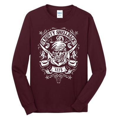 Trusty Skull And Swords Equator Crossing Naval Tall Long Sleeve T-Shirt