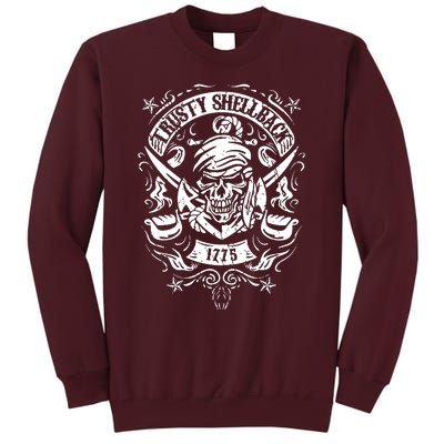 Trusty Skull And Swords Equator Crossing Naval Tall Sweatshirt