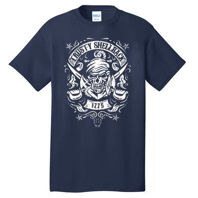 Trusty Skull And Swords Equator Crossing Naval Tall T-Shirt