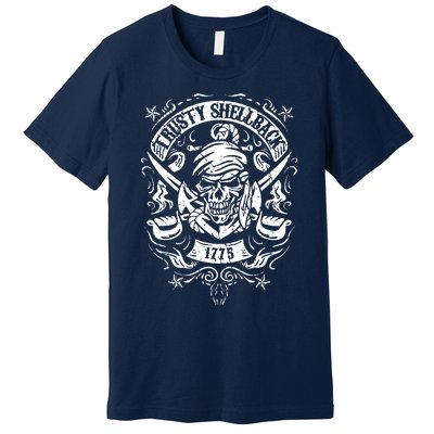 Trusty Skull And Swords Equator Crossing Naval Premium T-Shirt