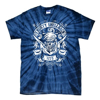 Trusty Skull And Swords Equator Crossing Naval Tie-Dye T-Shirt