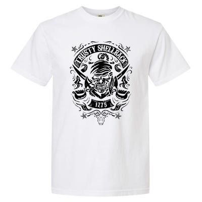 Trusty Skull And Swords Equator Crossing Naval Garment-Dyed Heavyweight T-Shirt