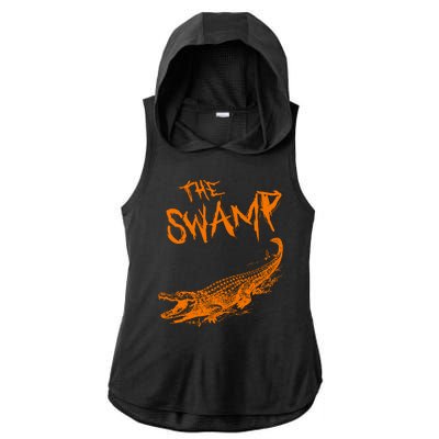 The Swamp Alligator Ladies PosiCharge Tri-Blend Wicking Draft Hoodie Tank