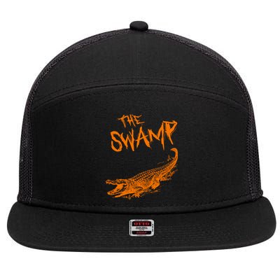 The Swamp Alligator 7 Panel Mesh Trucker Snapback Hat