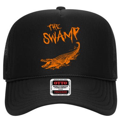 The Swamp Alligator High Crown Mesh Back Trucker Hat