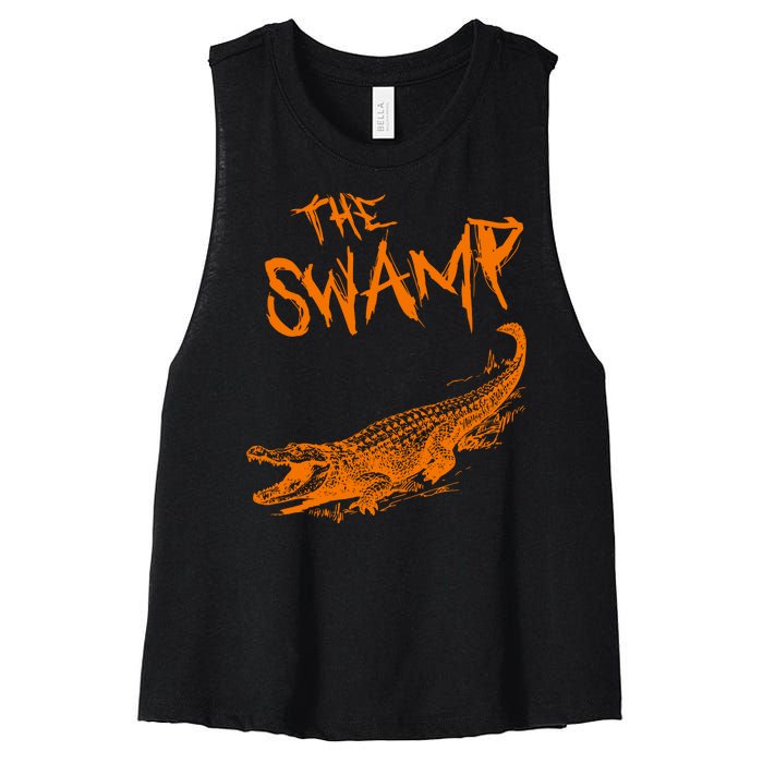 The Swamp Alligator Women's Racerback Cropped Tank