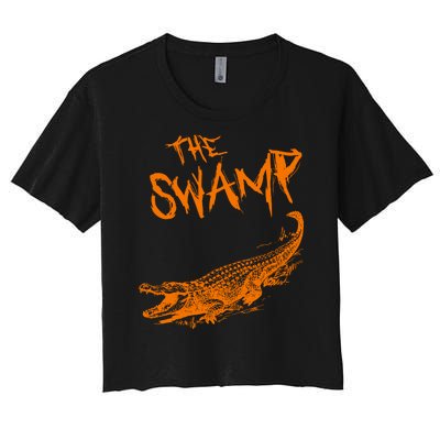 The Swamp Alligator Women's Crop Top Tee