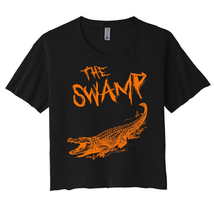 The Swamp Alligator Women's Crop Top Tee