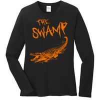 The Swamp Alligator Ladies Long Sleeve Shirt