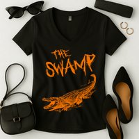The Swamp Alligator Women's V-Neck T-Shirt