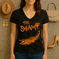 The Swamp Alligator Women's V-Neck T-Shirt