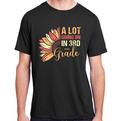 Teacher Student A Lot Going On In Third Grade Back To School Adult ChromaSoft Performance T-Shirt