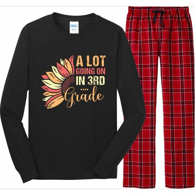 Teacher Student A Lot Going On In Third Grade Back To School Long Sleeve Pajama Set