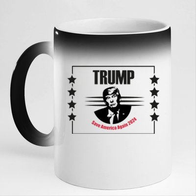 Trump Save America Again 11oz Black Color Changing Mug