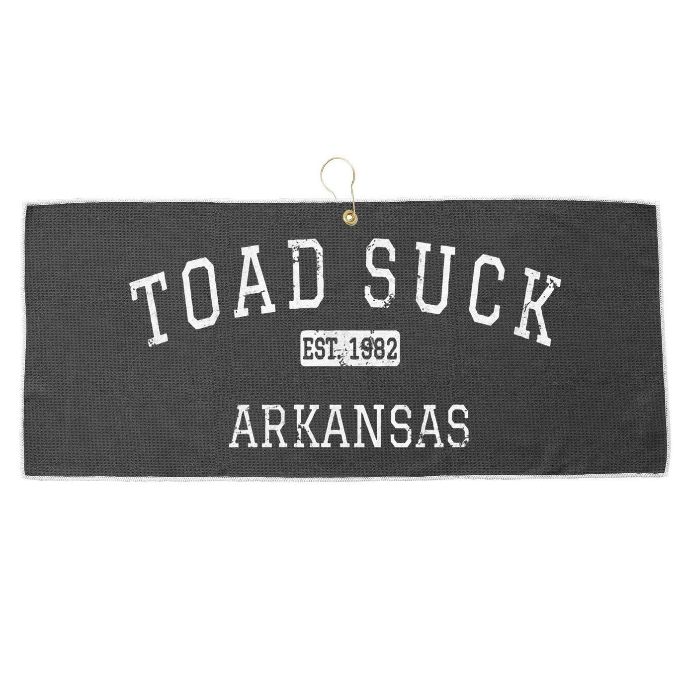 Toad Suck Arkansas AR Vintage Large Microfiber Waffle Golf Towel