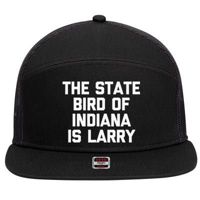 The State Bird Of Indiana Is Larry Funny Basketball 7 Panel Mesh Trucker Snapback Hat