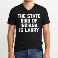 The State Bird Of Indiana Is Larry Funny Basketball V-Neck T-Shirt