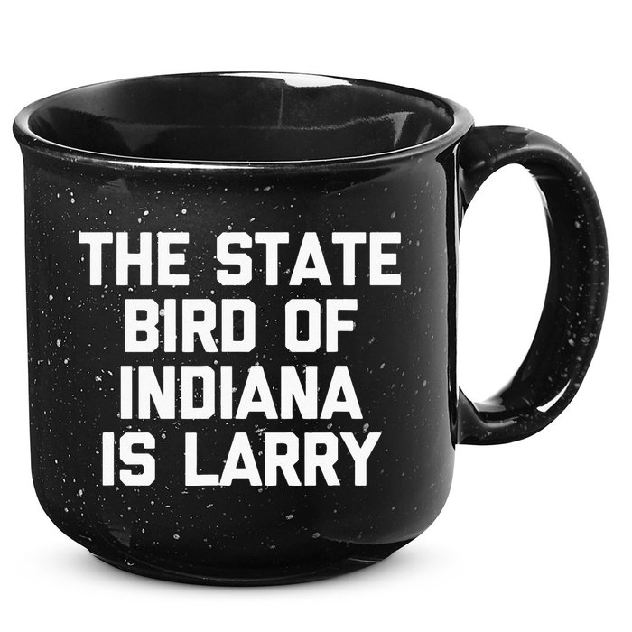 The State Bird Of Indiana Is Larry Funny Basketball 15oz Campfire Ceramic Mug