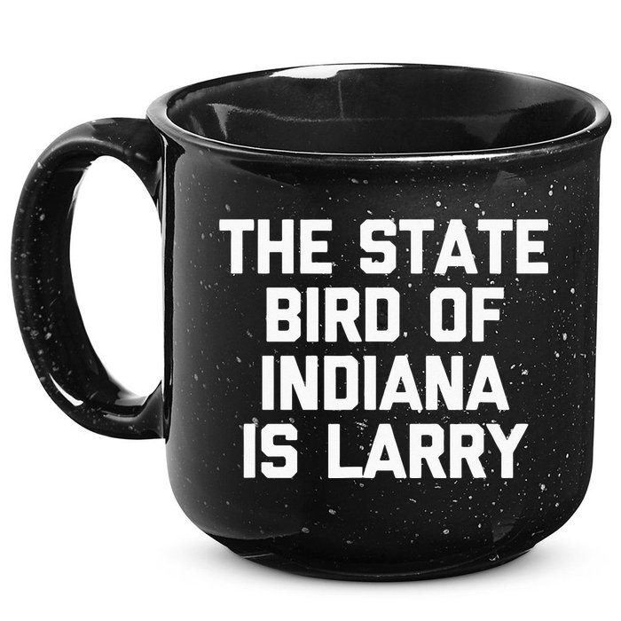 The State Bird Of Indiana Is Larry Funny Basketball 15oz Campfire Ceramic Mug