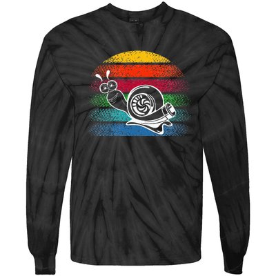 Turbo Snail Boost Racing Team Car Engine Steam Punk Style Tie-Dye Long Sleeve Shirt