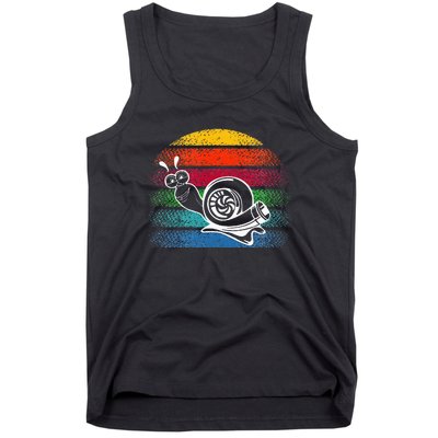 Turbo Snail Boost Racing Team Car Engine Steam Punk Style Tank Top