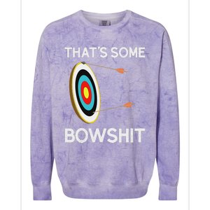 Thats Some Bowshit Archery And Bow Hunting Colorblast Crewneck Sweatshirt