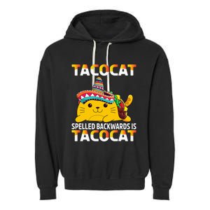 Tacocat Spelled Backward Is Tacocat Mexican party Garment-Dyed Fleece Hoodie