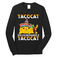 Tacocat Spelled Backward Is Tacocat Mexican party Long Sleeve Shirt