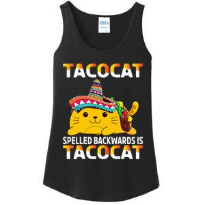 Tacocat Spelled Backward Is Tacocat Mexican party Ladies Essential Tank