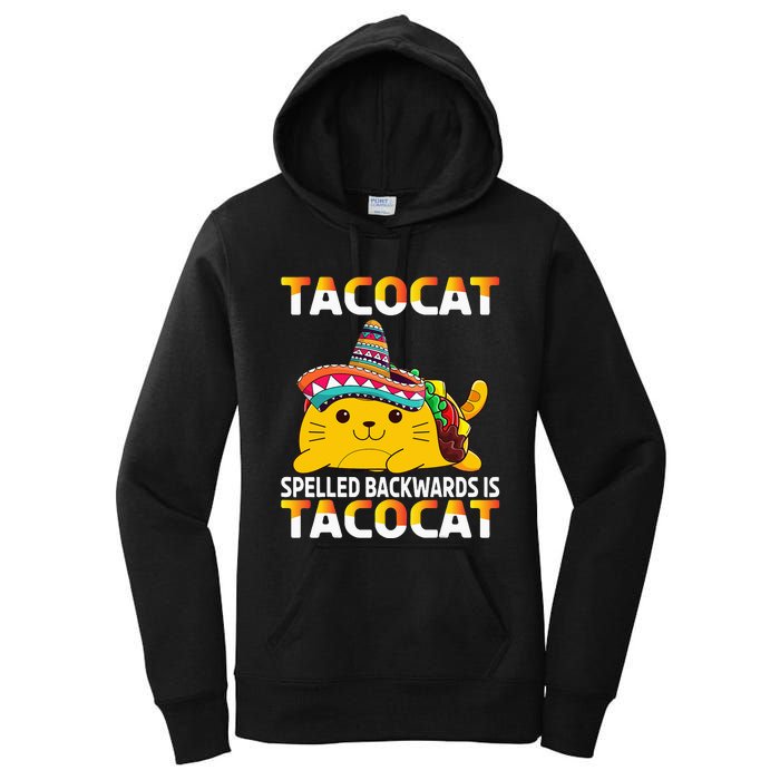 Tacocat Spelled Backward Is Tacocat Mexican party Women's Pullover Hoodie