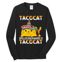 Tacocat Spelled Backward Is Tacocat Mexican party Tall Long Sleeve T-Shirt