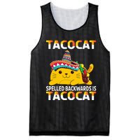 Tacocat Spelled Backward Is Tacocat Mexican party Mesh Reversible Basketball Jersey Tank