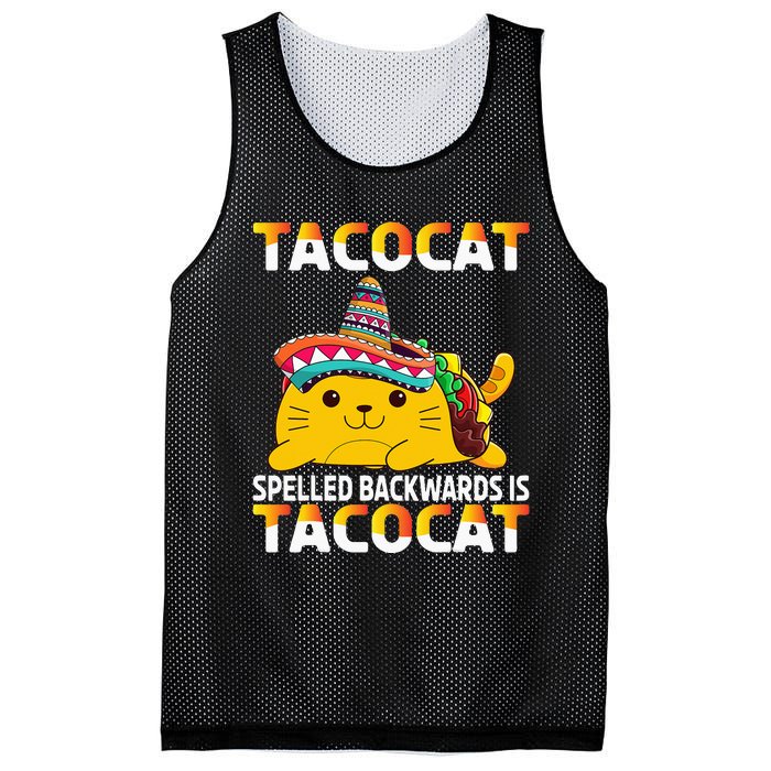 Tacocat Spelled Backward Is Tacocat Mexican party Mesh Reversible Basketball Jersey Tank