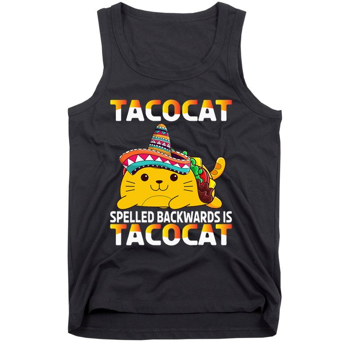 Tacocat Spelled Backward Is Tacocat Mexican party Tank Top