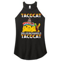 Tacocat Spelled Backward Is Tacocat Mexican party Women's Perfect Tri Rocker Tank